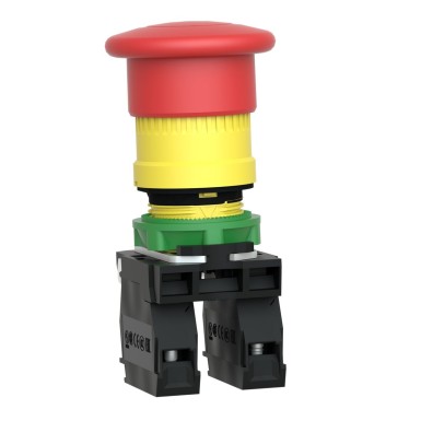 XB5AT845 - Emergency stop switching off, Harmony XB5, plastic, red mushroom 40mm, 22mm trigger latching push-pull, 1NO+1NC - Schneider Electric - Emergency stop switching off, Harmony XB5, plastic, red mushroom 40mm, 22mm trigger latching push-pull, 1NO+1NC - Schneider Electric - 2