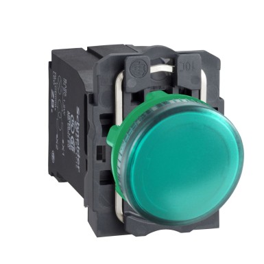 XB5AV33 - Pilot light, Harmony XB5, XB4, green complete ?22 mm plain lens with BA9s bulb 110...120 V - Schneider Electric - Pilot light, Harmony XB5, XB4, green complete ?22 mm plain lens with BA9s bulb 110...120 V - Schneider Electric - 0