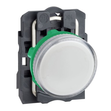 XB5AV61 - Pilot light, Harmony XB5, white complete ?22 mm plain lens for BA9s bulb 250 V - Schneider Electric - Pilot light, Harmony XB5, white complete ?22 mm plain lens for BA9s bulb 250 V - Schneider Electric - 0