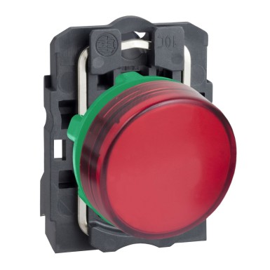 XB5AVB4 - pilot light, Harmony XB5, grey plastic, red, 22mm, universal LED, plain lens, 24V AC DC - Schneider Electric - pilot light, Harmony XB5, grey plastic, red, 22mm, universal LED, plain lens, 24V AC DC - Schneider Electric - 0