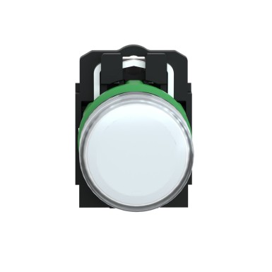 XB5AVM1 - Pilot light, Harmony XB5, grey plastic, white, 22mm, universal LED, plain lens, 230...240V AC - Schneider Electric - Pilot light, Harmony XB5, grey plastic, white, 22mm, universal LED, plain lens, 230...240V AC - Schneider Electric - 3