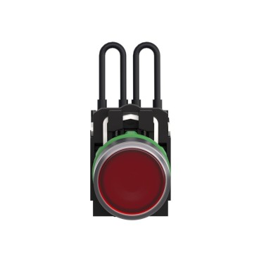 XB5AW24B5 - Push-to-test pilot light, Harmony XB5, plastic, red, universal LED, screw clamp terminals, 24V - Schneider Electric - Push-to-test pilot light, Harmony XB5, plastic, red, universal LED, screw clamp terminals, 24V - Schneider Electric - 2