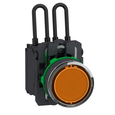 XB5AW25B5 - Push-to-test pilot light, Harmony XB5, plastic, orange, universal LED, screw clamp terminals, 24V - Schneider Electric - Push-to-test pilot light, Harmony XB5, plastic, orange, universal LED, screw clamp terminals, 24V - Schneider Electric - 0