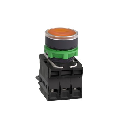 XB5AW25B5 - Push-to-test pilot light, Harmony XB5, plastic, orange, universal LED, screw clamp terminals, 24V - Schneider Electric - Push-to-test pilot light, Harmony XB5, plastic, orange, universal LED, screw clamp terminals, 24V - Schneider Electric - 2