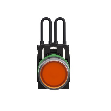 XB5AW25B5 - Push-to-test pilot light, Harmony XB5, plastic, orange, universal LED, screw clamp terminals, 24V - Schneider Electric - Push-to-test pilot light, Harmony XB5, plastic, orange, universal LED, screw clamp terminals, 24V - Schneider Electric - 6