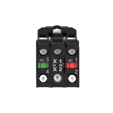 XB5AW31B5 - Illuminated push button, Harmony XB5, plastic, white flush, 22mm, universal LED, plain lens, 1NO + 1NC, 24V AC DC - Schneider Electric - Illuminated push button, Harmony XB5, plastic, white flush, 22mm, universal LED, plain lens, 1NO + 1NC, 24V AC DC - Schneider Electric - 4