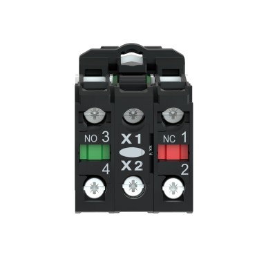 XB5AW33B5 - Illuminated push button, Harmony XB5, plastic, green flush, 22mm, universal LED, plain lens, 1NO + 1NC, 24V AC DC - Schneider Electric - Illuminated push button, Harmony XB5, plastic, green flush, 22mm, universal LED, plain lens, 1NO + 1NC, 24V AC DC - Schneider Electric - 3