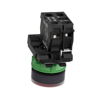 XB5AW34B1 - Illuminated push button, Harmony XB5, XB4, red flush complete illum pushbutton ?22 mm spring return - Schneider Electric - Illuminated push button, Harmony XB5, XB4, red flush complete illum pushbutton ?22 mm spring return - Schneider Electric - 1