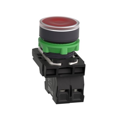 XB5AW34B1 - Illuminated push button, Harmony XB5, XB4, red flush complete illum pushbutton ?22 mm spring return - Schneider Electric - Illuminated push button, Harmony XB5, XB4, red flush complete illum pushbutton ?22 mm spring return - Schneider Electric - 2