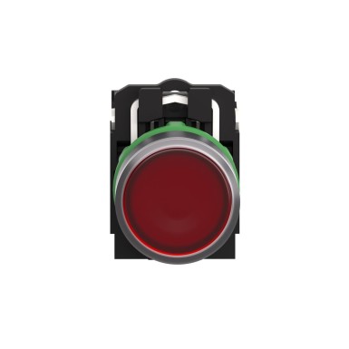 XB5AW34B5 - Illuminated push button, Harmony XB5, plastic, red flush, 22mm, universal LED, plain lens, 1NO + 1NC, 24V AC DC - Schneider Electric - Illuminated push button, Harmony XB5, plastic, red flush, 22mm, universal LED, plain lens, 1NO + 1NC, 24V AC DC - Schneider Electric - 1