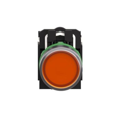 XB5AW35G5 - Illuminated push button, Harmony XB5, plastic, orange flush, 22mm, universal LED, plain lens, 1NO + 1NC, 110...120V AC - Schneider Electric - Illuminated push button, Harmony XB5, plastic, orange flush, 22mm, universal LED, plain lens, 1NO + 1NC, 110...120V AC - Schneider Electric - 1