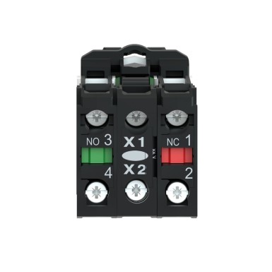 XB5AW36B5 - Illuminated push button, Harmony XB5, plastic, blue flush, 22mm, universal LED, plain lens, 1NO + 1NC, 24V AC DC - Schneider Electric - Illuminated push button, Harmony XB5, plastic, blue flush, 22mm, universal LED, plain lens, 1NO + 1NC, 24V AC DC - Schneider Electric - 4