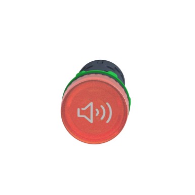 XB5KS2B4 - Harmony XB5, Illuminated buzzer, plastic, red, Ш22, continuous or intermittent tone, 24 V AC/DC - Schneider Electric - Harmony XB5, Illuminated buzzer, plastic, red, Ш22, continuous or intermittent tone, 24 V AC/DC - Schneider Electric - 3