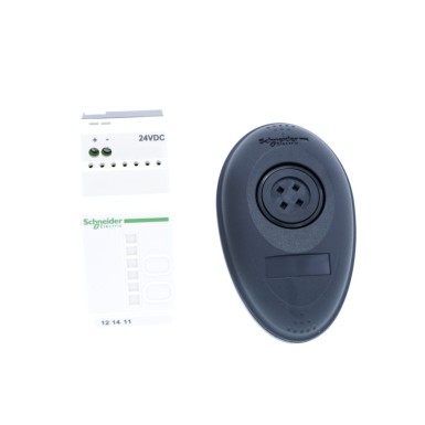 XB5RMB03 - Harmony XB5, Pack with 1 wireless and batteryless plastic push button Ш22 + 1 non-configurable receiver + 1 set of caps, 24 V DC - Schneider Electric - Harmony XB5, Pack with 1 wireless and batteryless plastic push button Ш22 + 1 non-configurable receiver + 1 set of caps, 24 V DC - Schneider Electric - 4