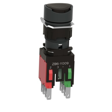 XB6AA25B - Complete push button, Harmony XB6, black flush pushbutton, 16mm, spring return, 1NO + 1NC, unmarked - Schneider Electric - Complete push button, Harmony XB6, black flush pushbutton, 16mm, spring return, 1NO + 1NC, unmarked - Schneider Electric - 1