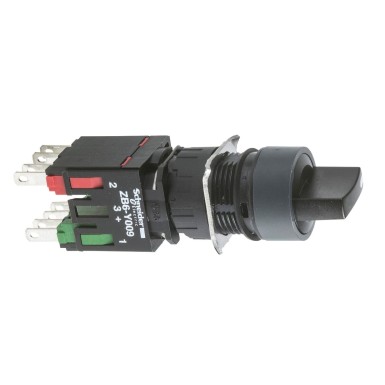 XB6AD221B - Complete selector switch, Harmony XB6, black ? 16 2 position stay put 1 NO - Schneider Electric - Complete selector switch, Harmony XB6, black ? 16 2 position stay put 1 NO - Schneider Electric - 0