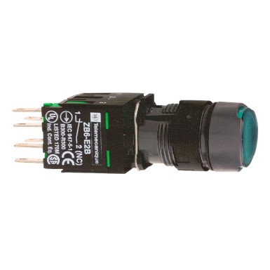 XB6AF3B1B - Complete illuminated push button, Harmony XB6, green flush illum pushbutton ? 16 latching 1 NO 12... - Schneider Electric - Complete illuminated push button, Harmony XB6, green flush illum pushbutton ? 16 latching 1 NO 12... - Schneider Electric - 0