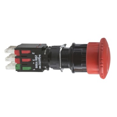 XB6AS8342B - Complete emergency stop push button, Harmony XB6, 16mm, red pushbutton 30mm, trigger/latching key release, 1NO, key 200 - Schneider Electric - Complete emergency stop push button, Harmony XB6, 16mm, red pushbutton 30mm, trigger/latching key release, 1NO, key 200 - Schneider Electric - 0