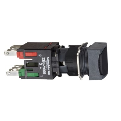 XB6CA25B - Complete push button, Harmony XB6, black square flush pushbutton, 16mm, spring return, 1NO + 1NC, unmarked - Schneider Electric - Complete push button, Harmony XB6, black square flush pushbutton, 16mm, spring return, 1NO + 1NC, unmarked - Schneider Electric - 0