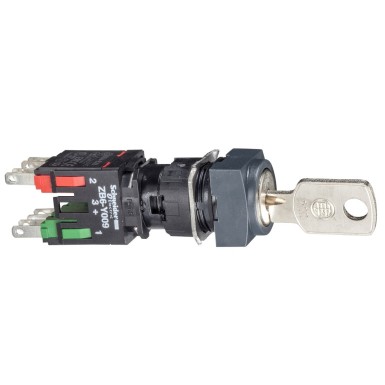 XB6CGC5B - Complete selector switch, Harmony XB6, black square ? 16 2 position stay put 1NO+1NC 200 - Schneider Electric - Complete selector switch, Harmony XB6, black square ? 16 2 position stay put 1NO+1NC 200 - Schneider Electric - 0