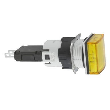 XB6CV5BB - Complete pilot light, Harmony XB6, square yellow, plastic, 16mm, integral LED, 12...24V - Schneider Electric - Complete pilot light, Harmony XB6, square yellow, plastic, 16mm, integral LED, 12...24V - Schneider Electric - 0