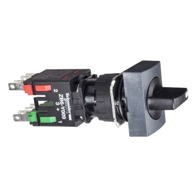 XB6DD225B - Complete selector switch, Harmony XB6, black rectangular ? 16 2 position stay put 1NO+1NC - Schneider Electric - Complete selector switch, Harmony XB6, black rectangular ? 16 2 position stay put 1NO+1NC - Schneider Electric - 0