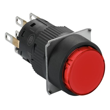 XB6EAA42P - Monolithic push button, Harmony XB6E, round red pushbutton ? 16, flush spring return, 2OC - Schneider Electric - Monolithic push button, Harmony XB6E, round red pushbutton ? 16, flush spring return, 2OC - Schneider Electric - 0