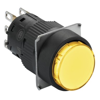 XB6EAA51P - Monolithic push button, Harmony XB6E, round yellow pushbutton ? 16, flush spring return, 1OC - Schneider Electric - Monolithic push button, Harmony XB6E, round yellow pushbutton ? 16, flush spring return, 1OC - Schneider Electric - 0