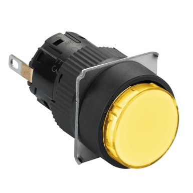 XB6EAV5BP - Monolithic pilot light, Harmony XB6E, round ? 16, IP65, yellow, integral LED 24VDCpolarised, connect - Schneider Electric - Monolithic pilot light, Harmony XB6E, round ? 16, IP65, yellow, integral LED 24VDCpolarised, connect - Schneider Electric - 0