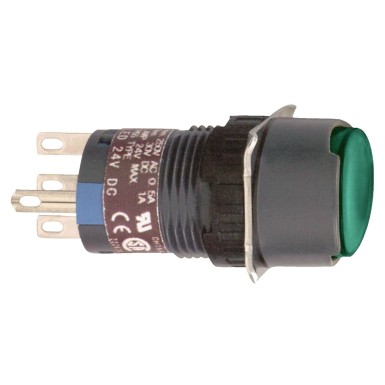 XB6EAW3B1P - Illuminated monolithic push button, Harmony XB6E, round green pushbutton ? 16 flush spring return 24 - Schneider Electric - Illuminated monolithic push button, Harmony XB6E, round green pushbutton ? 16 flush spring return 24 - Schneider Electric - 0