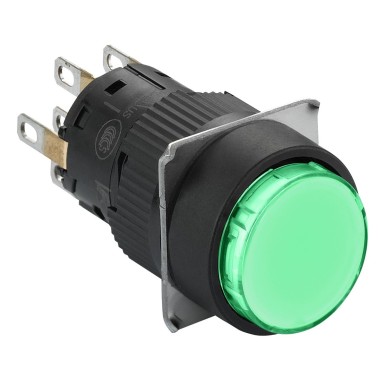 XB6EAW3B2P - Illuminated monolithic push button, Harmony XB6E, round green pushbutton ? 16, flush spring return 2 - Schneider Electric - Illuminated monolithic push button, Harmony XB6E, round green pushbutton ? 16, flush spring return 2 - Schneider Electric - 0