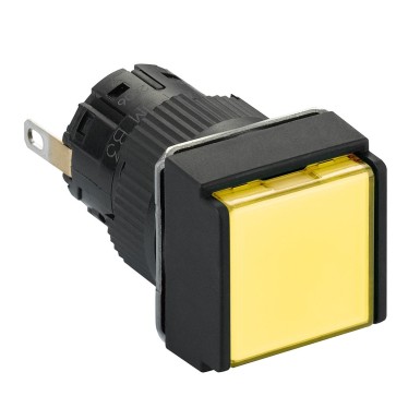 XB6ECV5BP - Monolithic pilot light, Harmony XB6E, square ? 16, IP65, yellow, integral LED 24VDCpolarised, connec - Schneider Electric - Monolithic pilot light, Harmony XB6E, square ? 16, IP65, yellow, integral LED 24VDCpolarised, connec - Schneider Electric - 0