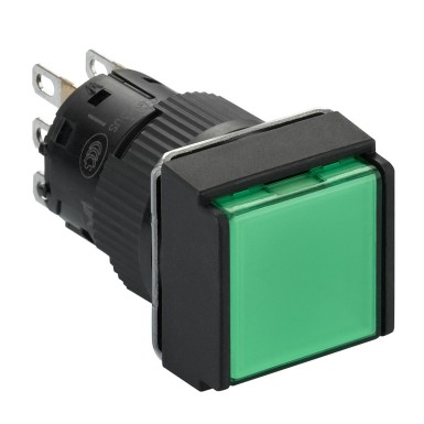 XB6ECW3B1P - Illuminated monolithic push button, Harmony XB6E, square green pushbutton ? 16 flush spring return 2 - Schneider Electric - Illuminated monolithic push button, Harmony XB6E, square green pushbutton ? 16 flush spring return 2 - Schneider Electric - 0