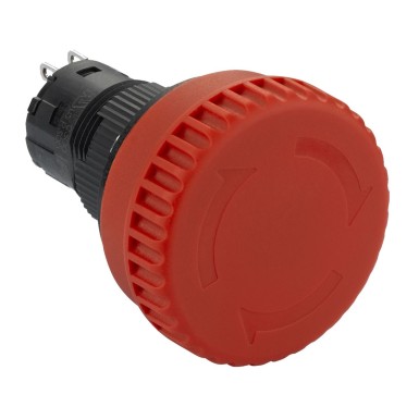 XB6ETN521P - Complete non illuminated mushroom head push button, Harmony XB6E, 16mm, red pushbutton 32 mm, trigger turn/pull to release, 2NC - Schneider Electric - Complete non illuminated mushroom head push button, Harmony XB6E, 16mm, red pushbutton 32 mm, trigger turn/pull to release, 2NC - Schneider Electric - 0