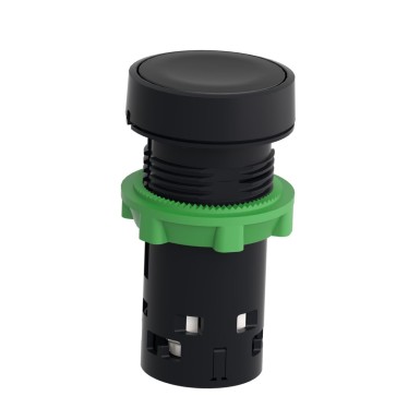 XB7NA25 - Monolithic push button, Harmony XB7, plastic, black, 22mm, spring return, unmarked, 1NO+1NC - Schneider Electric - Monolithic push button, Harmony XB7, plastic, black, 22mm, spring return, unmarked, 1NO+1NC - Schneider Electric - 2