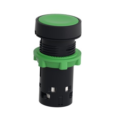 XB7NA35 - Monolithic push button, Harmony XB7, plastic, green, 22mm, spring return, unmarked, 1NO+1NC - Schneider Electric - Monolithic push button, Harmony XB7, plastic, green, 22mm, spring return, unmarked, 1NO+1NC - Schneider Electric - 6