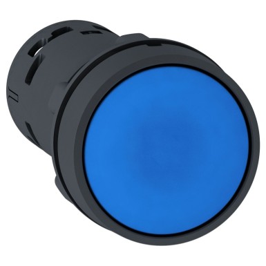 XB7NA65 - Monolithic push button, Harmony XB7, plastic, blue, 22mm, spring return, unmarked, 1NO+1NC - Schneider Electric - Monolithic push button, Harmony XB7, plastic, blue, 22mm, spring return, unmarked, 1NO+1NC - Schneider Electric - 0