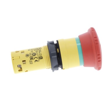 XB7NS8445 - Monolithic emergency stop, Harmony XB7, plastic, red mushroom 40mm, 22mm, latching turn to release, 1NO+1NC - Schneider Electric - Monolithic emergency stop, Harmony XB7, plastic, red mushroom 40mm, 22mm, latching turn to release, 1NO+1NC - Schneider Electric - 4