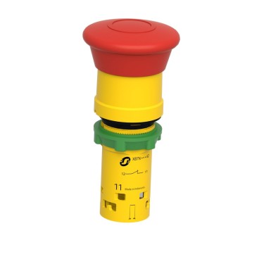 XB7NT842 - Emergency stop push button, Harmony XB7, ?22 mm, red mushroom ? 40 mm, trigger latching pull 1NC - Schneider Electric - Emergency stop push button, Harmony XB7, ?22 mm, red mushroom ? 40 mm, trigger latching pull 1NC - Schneider Electric - 2