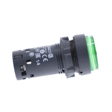 XB7NW33G1 - Monolithic illuminated push button, Harmony XB7, plastic, green, 22mm, integral LED, spring return, 110...120V AC, 1NO - Schneider Electric - Monolithic illuminated push button, Harmony XB7, plastic, green, 22mm, integral LED, spring return, 110...120V AC, 1NO - Schneider Electric - 4