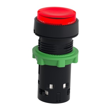 XB7NW34B2 - Monolithic illuminated push button, Harmony XB7, plastic, red, 22mm, integral LED, spring return, 24V AC DC, 1NC - Schneider Electric - Monolithic illuminated push button, Harmony XB7, plastic, red, 22mm, integral LED, spring return, 24V AC DC, 1NC - Schneider Electric - 4