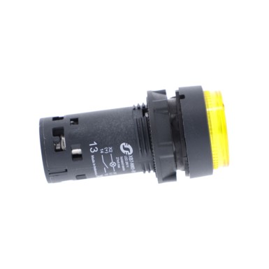 XB7NW38B1 - Monolithic illuminated push button, Harmony XB7, plastic, yellow, 22mm, integral LED, spring return, 24V AC DC, 1NO - Schneider Electric - Monolithic illuminated push button, Harmony XB7, plastic, yellow, 22mm, integral LED, spring return, 24V AC DC, 1NO - Schneider Electric - 2