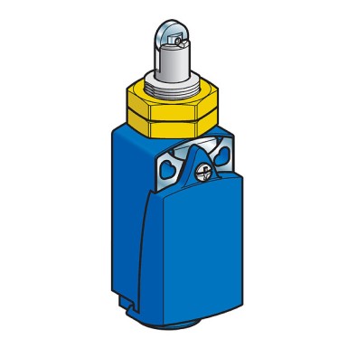 XCKD21H2P16 - Telemecanique - Limit switch, Limit switches XC Standard, XCKD, M18 steel roller plunger, 1NC+1 NO, snap, M16