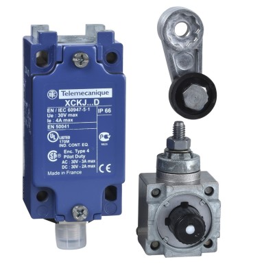 XCKJ10511D - Limit switch, Limit switches XC Standard, XCKJ, thermoplastic roller lever, 1NC+1 NO, snap action, M - Schneider Electric - Limit switch, Limit switches XC Standard, XCKJ, thermoplastic roller lever, 1NC+1 NO, snap action, M - Schneider Electric - 0