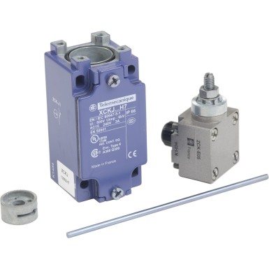 XCKJ10553H7 - Limit switch, Limit switches XC Standard, XCKJ, metal round rod lever 3 mm, 1NC+1 NO, snap, 1/2NPT - Schneider Electric - Limit switch, Limit switches XC Standard, XCKJ, metal round rod lever 3 mm, 1NC+1 NO, snap, 1/2NPT - Schneider Electric - 0