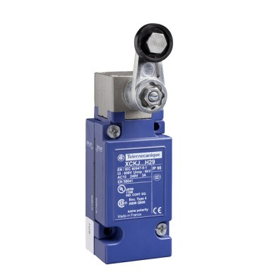 XCKJ110511 - Telemecanique - Limit switch, XC Standard, XCKJ, thermoplastic roller lever, 1C/O, snap action, Pg13