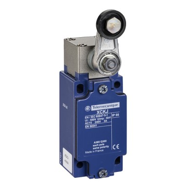 XCKJ110513DSA9 - Telemecanique - Limit switch, XC Standard, XCKJ, steel roller lever, 1C/O, snap action, Pg13
