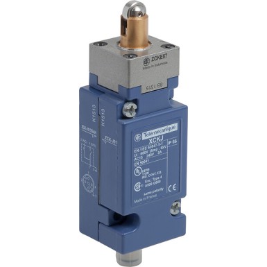 XCKJ1167DSA8 - Telemecanique - Limit switch, XC Standard, XCKJ, steel roller plunger reinforced, 1C/O, snap, Pg13