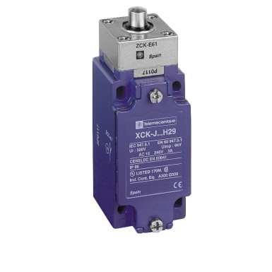 XCKJ161D - Limit switch, Limit switches XC Standard, XCKJ, metal end plunger, 1NC+1 NO, snap action, M12 - Schneider Electric - Limit switch, Limit switches XC Standard, XCKJ, metal end plunger, 1NC+1 NO, snap action, M12 - Schneider Electric - 0