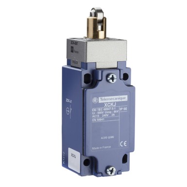 XCKJAEQ3669 - Telemecanique - Limit switch, XC Standard, XCKJ, steel roller plunger reinforced, 240 V AC, 10 A